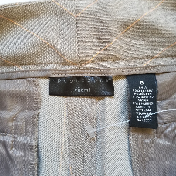 Ladies Tan Dress Pants - Picture 7 of 8